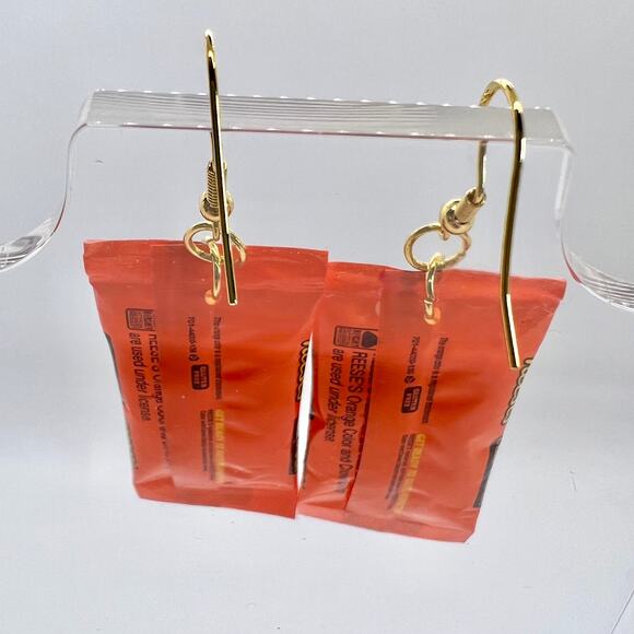 Reeses Cups Earrings - Peanut Butter Cups Earrings - Candy Earrings - Picture 5 of 10